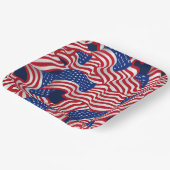 Sterren & strepen vieren papieren bordje (Gebogen)