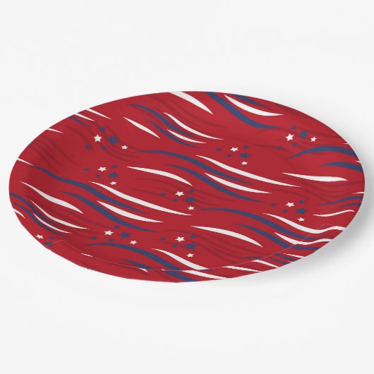 Sterren & strepen vieren papieren bordje (Gekanteld)