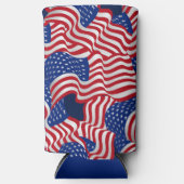 Sterren & strepen vieren seltzer blikjeskoeler (Voorkant)