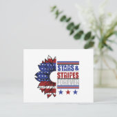 sterren strepen voor altijd woord kunst Patriottis Feestdagenkaart (Staand voorkant)
