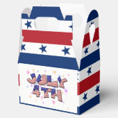 Sterren strepen woord art juli vierde partij gunst bedankdoosjes (Geopend)