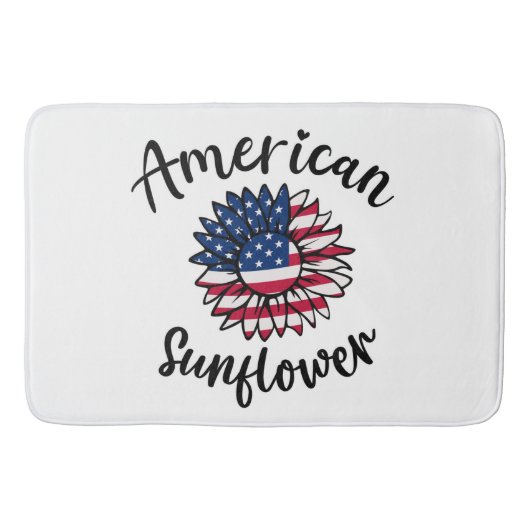 Sterren & Strepen Zonnebloem: een patriottische bl Badmat (Voorkant)
