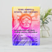 Sterren, Strepen & Zonsondergangen Lady Liberty 25 Kaart (Staand voorkant)