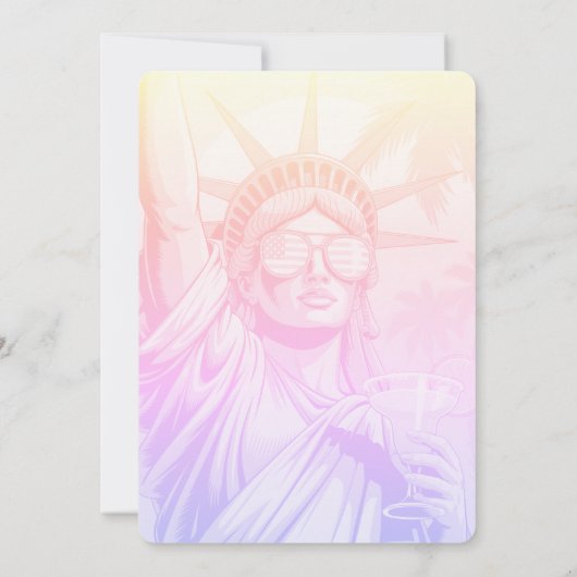 Sterren, Strepen & Zonsondergangen Lady Liberty 25 Kaart (Achterkant)