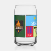 sterren strepen's mores Amerikaanse camping Blikvorm Glas (Links)