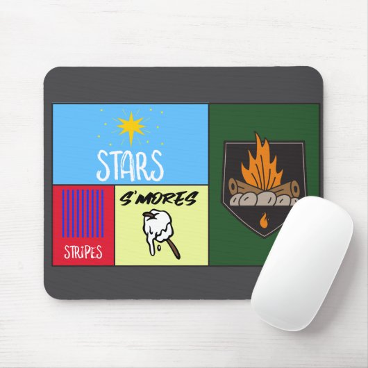 sterren strepen's mores Amerikaanse camping Muismat (Met muis)
