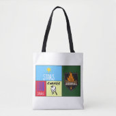 sterren strepen's mores Amerikaanse camping Tote Bag (Voorkant)