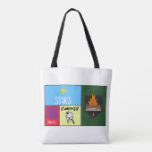 sterren strepen's mores Amerikaanse camping Tote Bag (Achterkant)