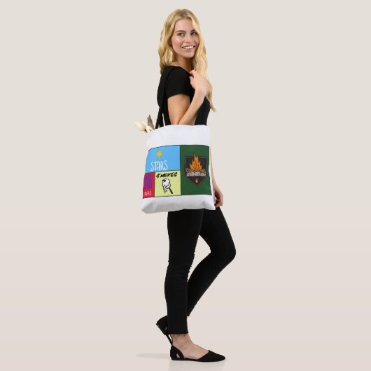 sterren strepen's mores Amerikaanse camping Tote Bag (Op model)
