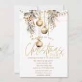 Sterren, String Lights  Balls Christmas Kaart (Voorkant)