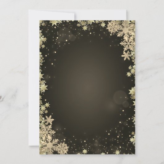 Sterren, String Lights Balls Christmas Kaart (Achterkant)