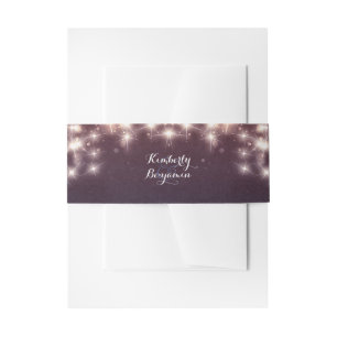 Sterren String Lights Vintage bruiloft Uitnodigingen Wikkel