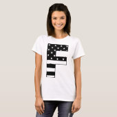sterren stripe letter F T-shirt (Voorkant volledig)