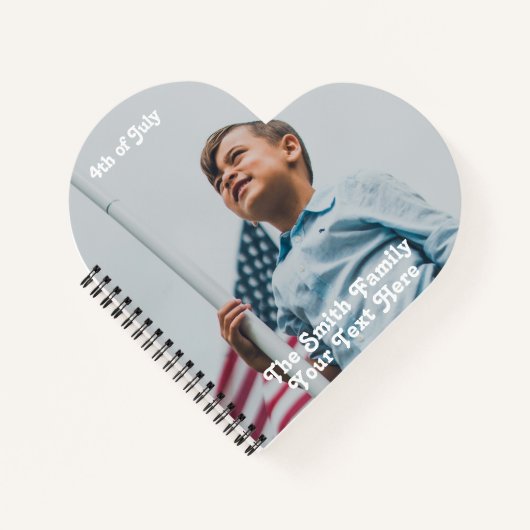  sterren Stripes America Flag Aangepaste foto Notitieboek (Voorkant)