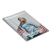  sterren Stripes America Flag Aangepaste foto Notitieboek (Rechterzijde)