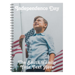  sterren Stripes America Flag Aangepaste foto Notitieboek