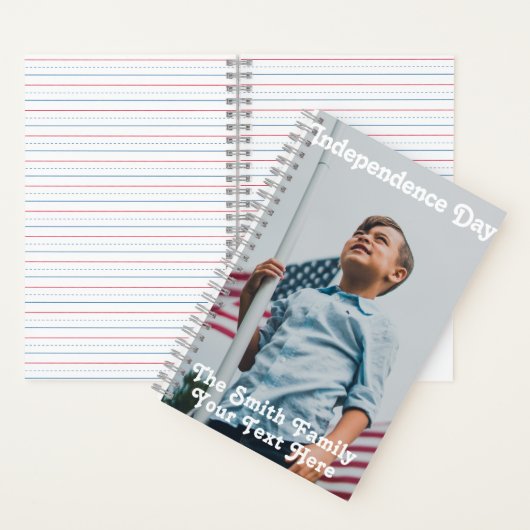  sterren Stripes America Flag Custom Notitieboek (Binnen)