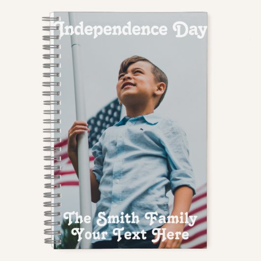  sterren Stripes America Flag Custom Notitieboek (Voorkant)