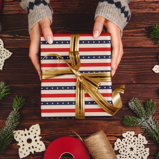 Sterren Stripes Art Cadeaupapier