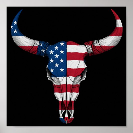 Sterren Stripes en Steers Poster (Voorkant)