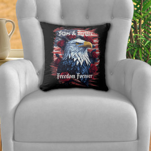 Sterren Stripes Freedom Forever Eagle Amerikaanse Kussen