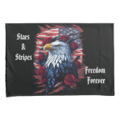 Sterren Stripes Freedom Forever Eagle Amerikaanse  Kussensloop (Voorkant-Rechts)