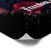 Sterren Stripes Freedom Forever Eagle Amerikaanse  Poster (Hoek)