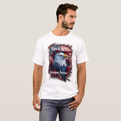 Sterren Stripes Freedom Forever Eagle Amerikaanse  T-shirt (Voorkant volledig)