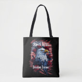 Sterren Stripes Freedom Forever Eagle Amerikaanse  Tote Bag (Voorkant)
