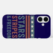 Sterren Stripes & Vrijheid iPhone Case Patriottisc (Achterkant (horizontaal))