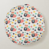 Sterren Superheld Rond Kussen (Achterkant)
