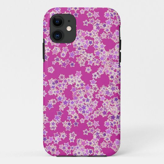 Sterren, tinten van lila tegen magenta Case-Mate iPhone case (Achterkant)