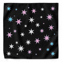 Sterren - Transpride kleuren op zwart