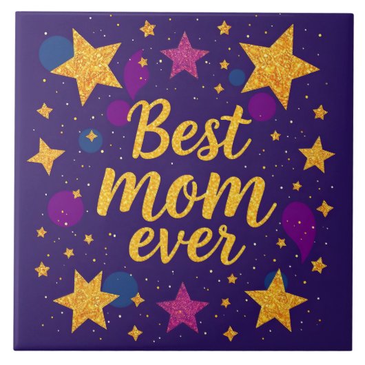 Sterren Trendy Luxe Cadeau Collectie Tegeltje (Voorkant)