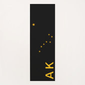 Sterren van Alaska Noir Vlag Yogamat (Voorkant)