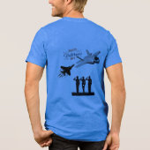 Sterren van blauw offer Tri-Blend shirt (Achterkant)