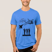 Sterren van blauw offer Tri-Blend shirt (Voorkant)