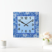 Sterren van David Glas in lood Vierkante Klok (Huis)