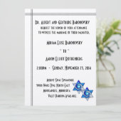 Sterren van David Jewish Wedding Save The Date (Staand voorkant)