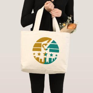 Sterren van goedkeuring - een modern perspectief grote tote bag