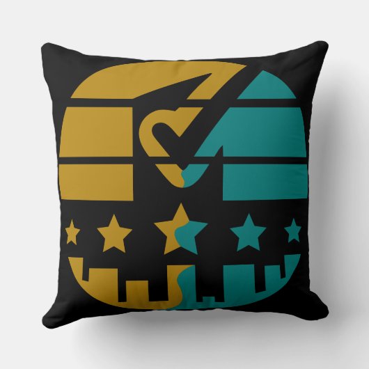 Sterren van goedkeuring - een modern perspectief kussen (Achterkant)