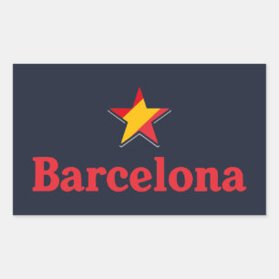 Sterren van Spanje – Barcelona Rechthoekige Sticker