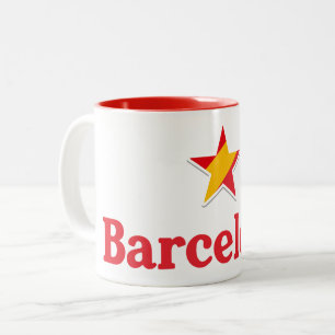 Sterren van Spanje – Barcelona Tweekleurige Koffiemok