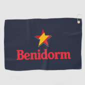 Sterren van Spanje – Benidorm Golfhanddoek (Horizontaal)