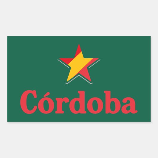 Sterren van Spanje – Cordoba Rechthoekige Sticker (Voorkant)