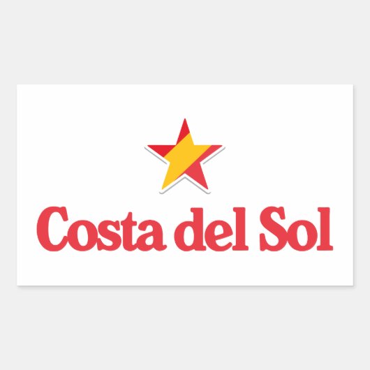 Sterren van Spanje – Costa del Sol Rechthoekige Sticker (Voorkant)