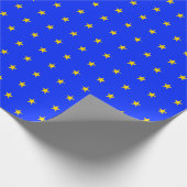 Sterren van uitmuntendheid in goud en blauw cadeaupapier (Hoek)