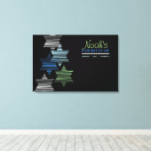 STERREN VERBINDEN Bat Mitzvah Geheugen Inloggen Bo Canvas Afdruk (Insitu (Houten vloer))