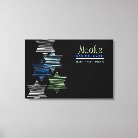 STERREN VERBINDEN Bat Mitzvah Geheugen Inloggen Bo Canvas Afdruk (Voorkant)