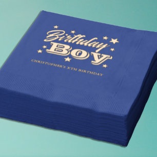 Sterren Verjaardag Folie Servetten